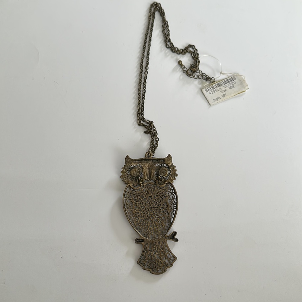 Thin Owl necklace - Picture 2 of 6
